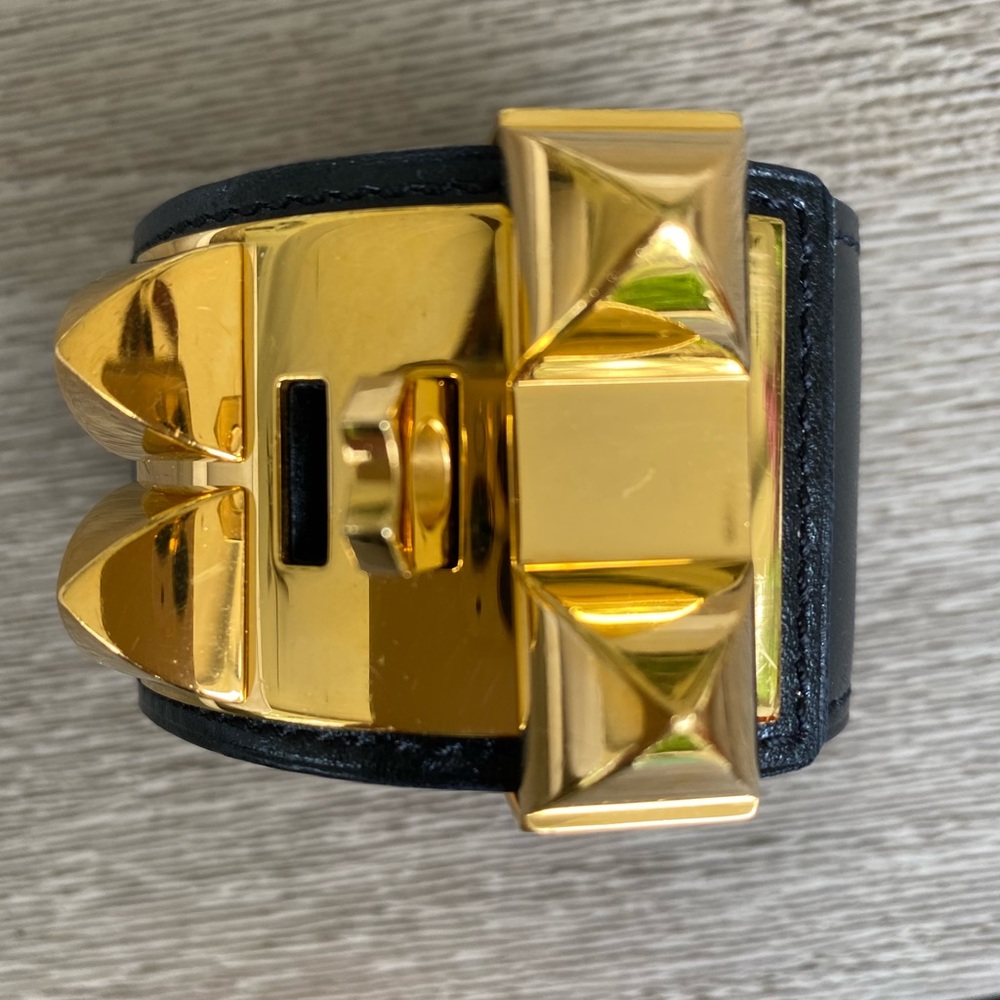 Hermès Collier de Chien bracelet in black. Size Sm